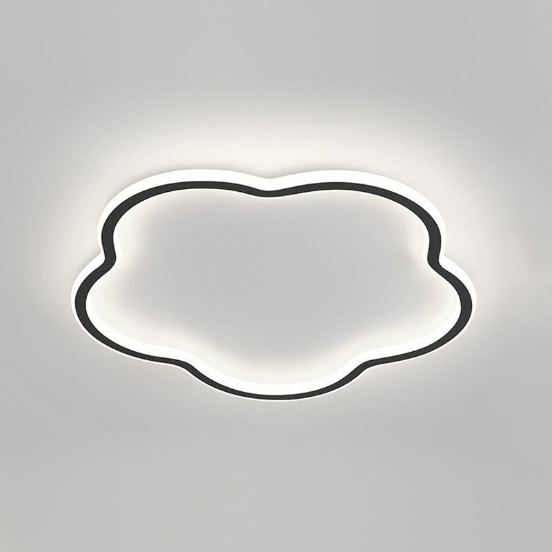 Modern Flower Flush Light Fixtures Metal 1 Light Flush Mount Ceiling Fixture