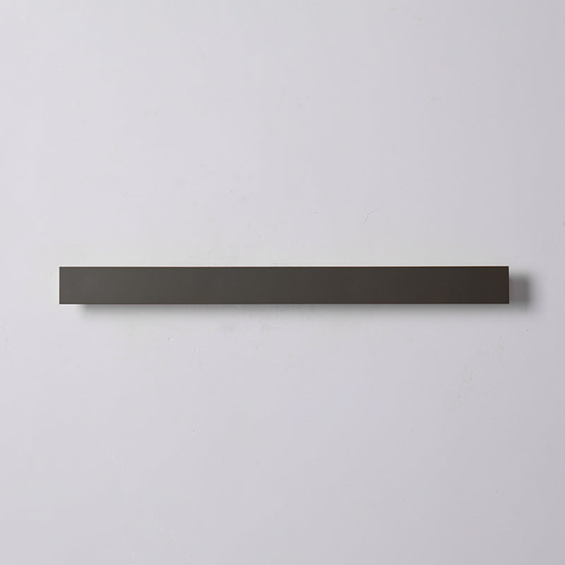 Metal Linear Shade Wall Sconce Modern Style Single Light Wall Mounted Light in Black