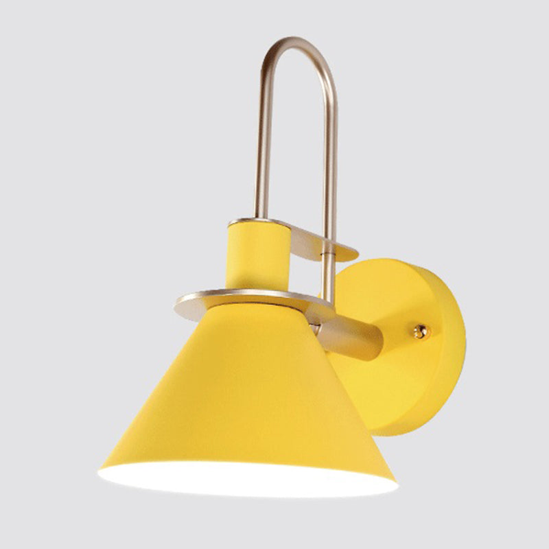 Geometric Shade Metal Wall Sconce Industrial Style Single Light Wall Mounted Light