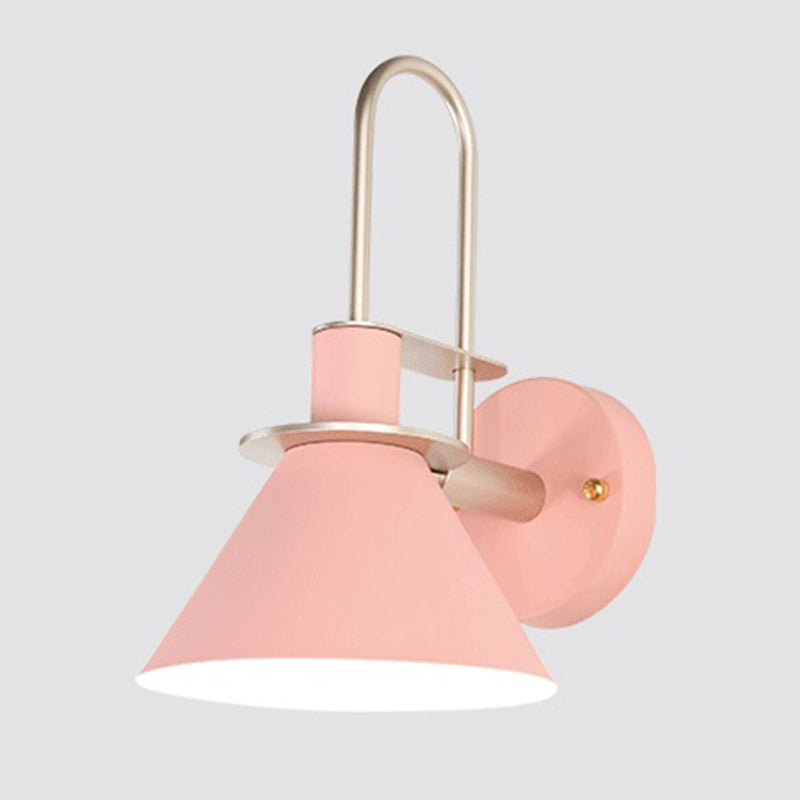 Geometric Shade Metal Wall Sconce Industrial Style Single Light Wall Mounted Light