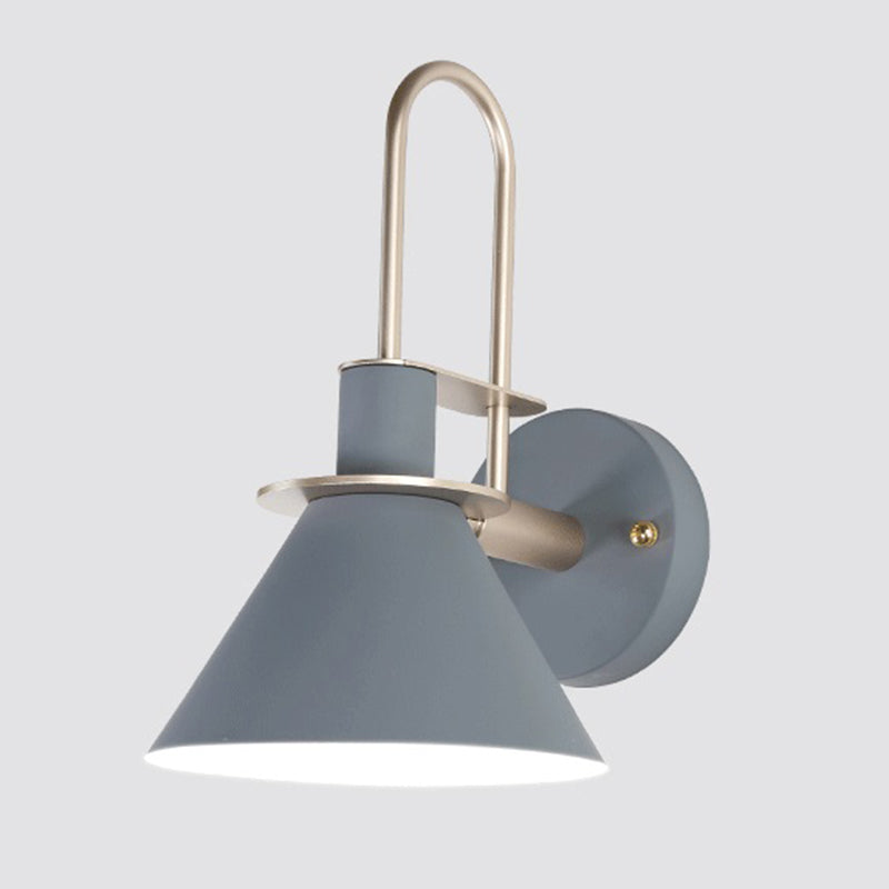 Geometric Shade Metal Wall Sconce Industrial Style Single Light Wall Mounted Light