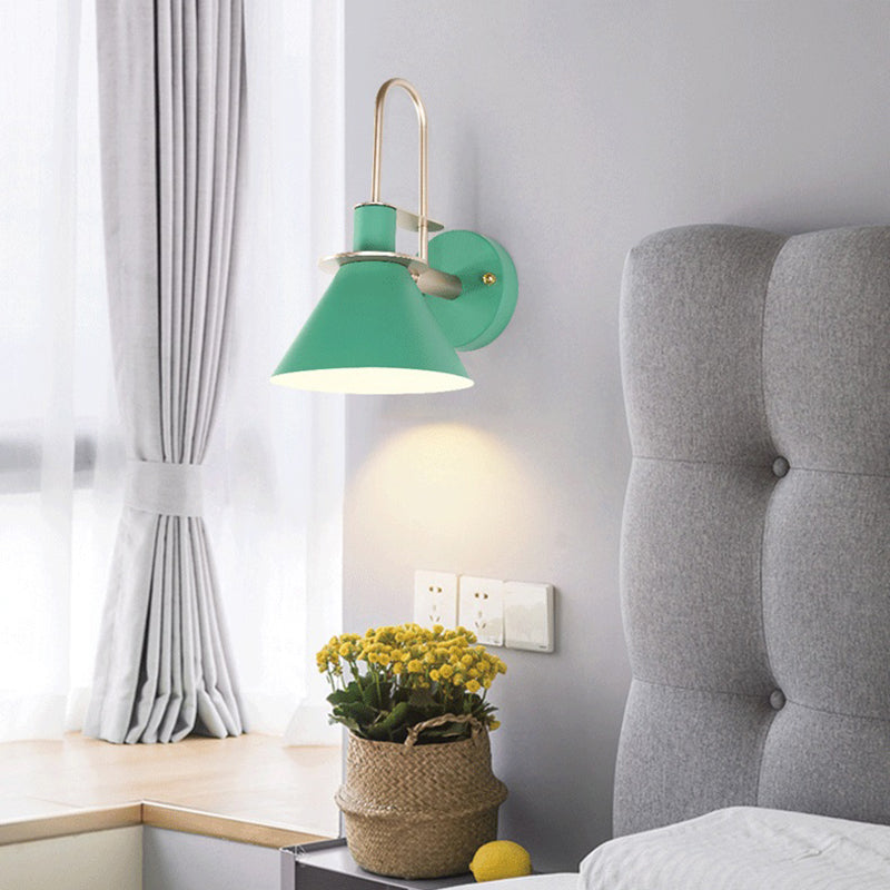 Geometric Shade Metal Wall Sconce Industrial Style Single Light Wall Mounted Light