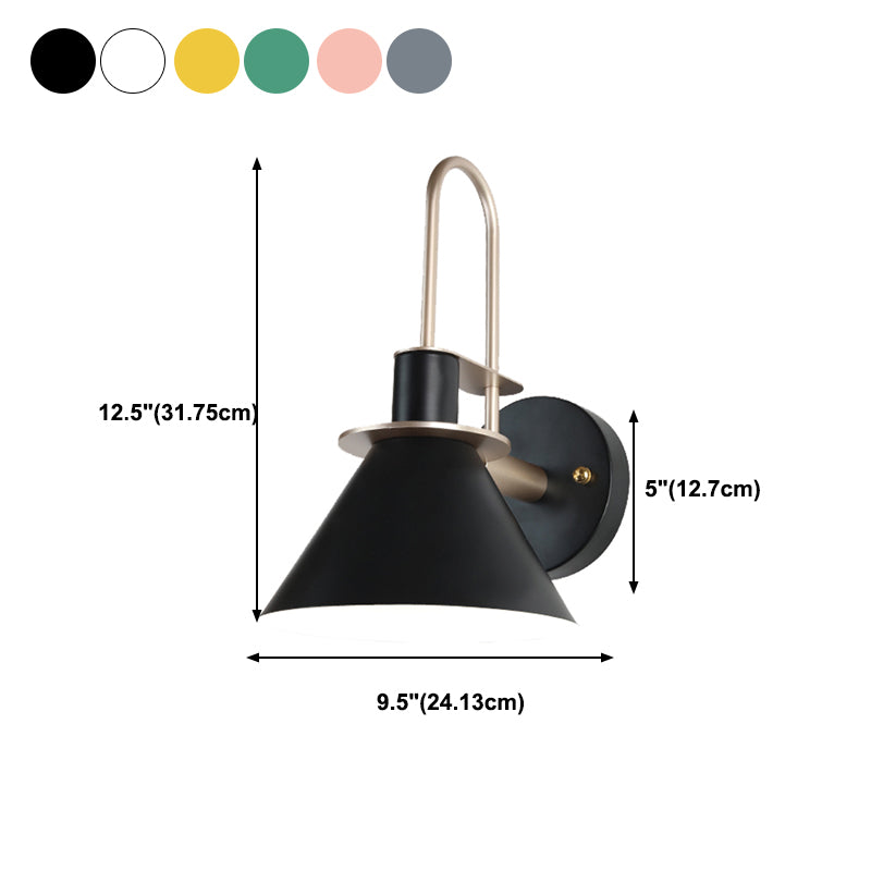 Geometric Shade Metal Wall Sconce Industrial Style Single Light Wall Mounted Light