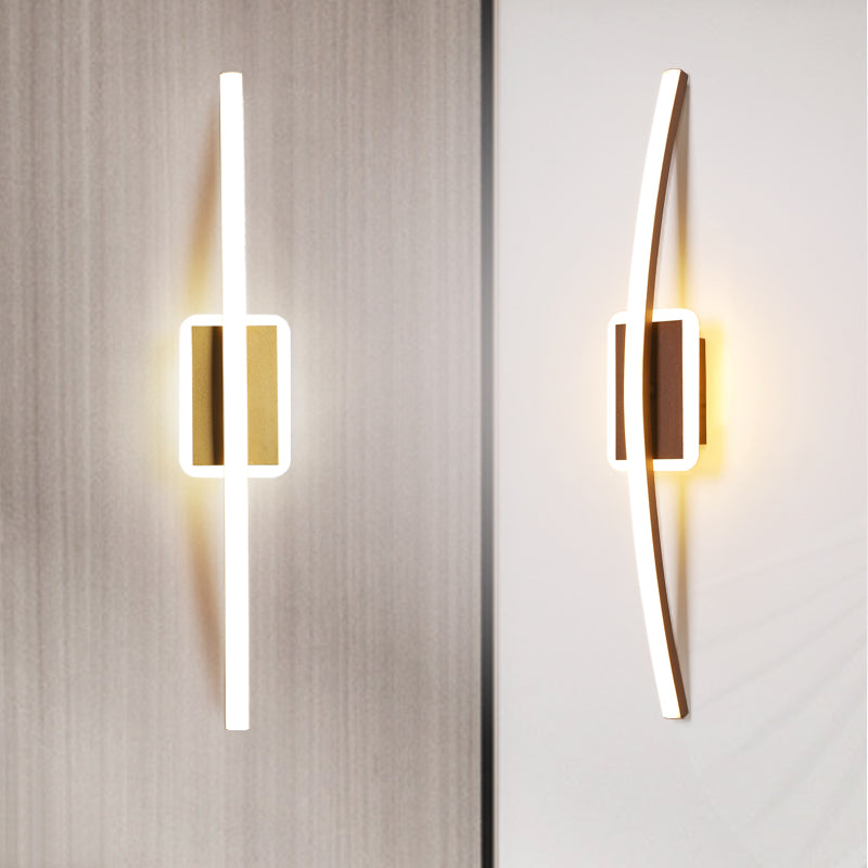 Linearer Schatten Metall Wandleuchten moderner Stil 1-Licht-Wandmontage Licht