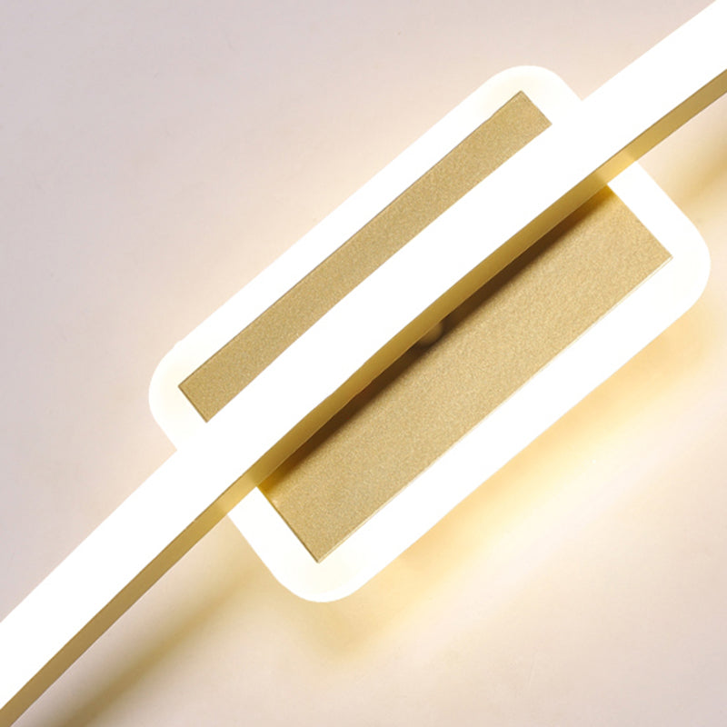 Linearer Schatten Metall Wandleuchten moderner Stil 1-Licht-Wandmontage Licht