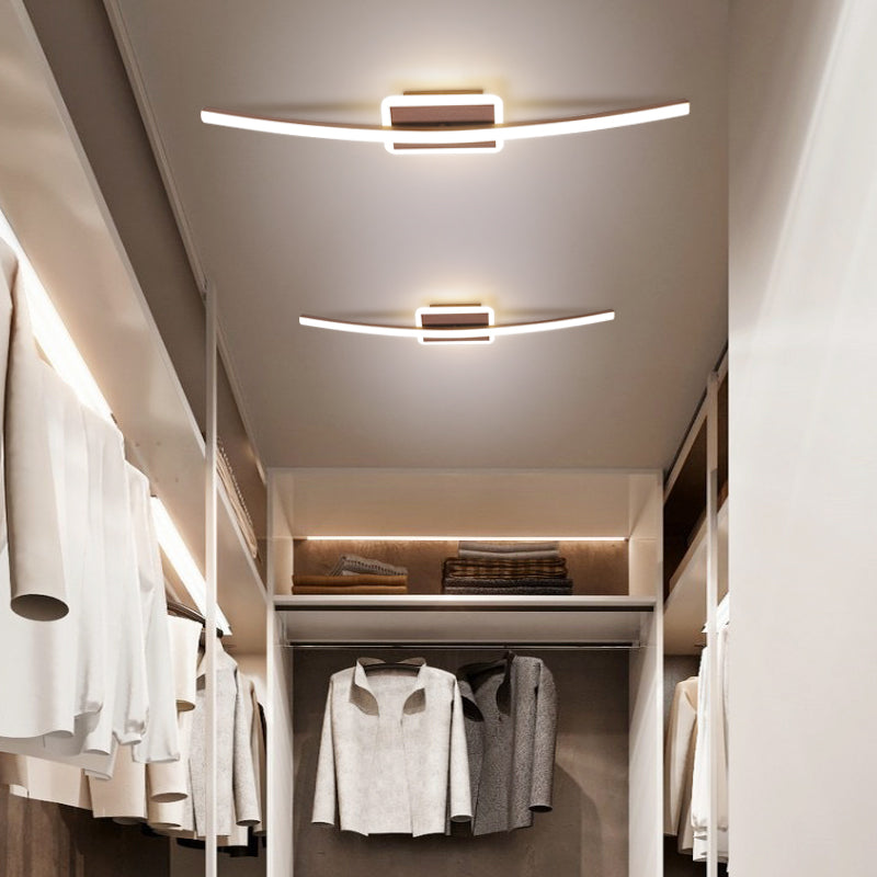 Linearer Schatten Metall Wandleuchten moderner Stil 1-Licht-Wandmontage Licht