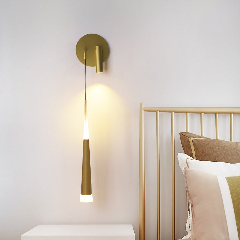 Multi Lights Cylinder Wall Sconces Modern Style Metal Wall Mounted Reading Lights