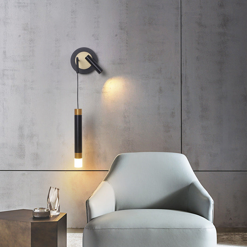 Multi Lights Cylinder Wall Sconces Modern Style Metal Wall Mounted Reading Lights