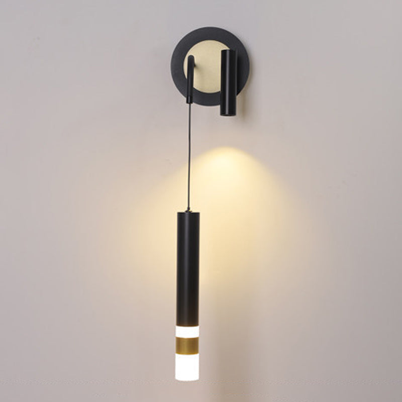 Multi Lights Cylinder Wall Sconces Modern Style Metal Wall Mounted Reading Lights