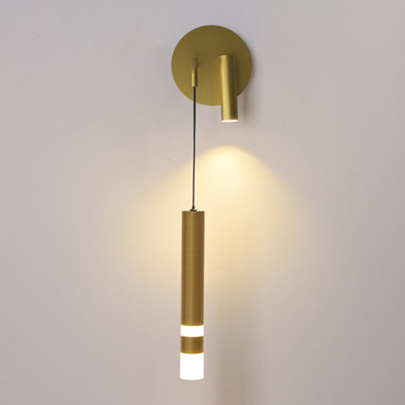 Multi Lights Cylinder Wall Sconces Modern Style Metal Wall Mounted Reading Lights