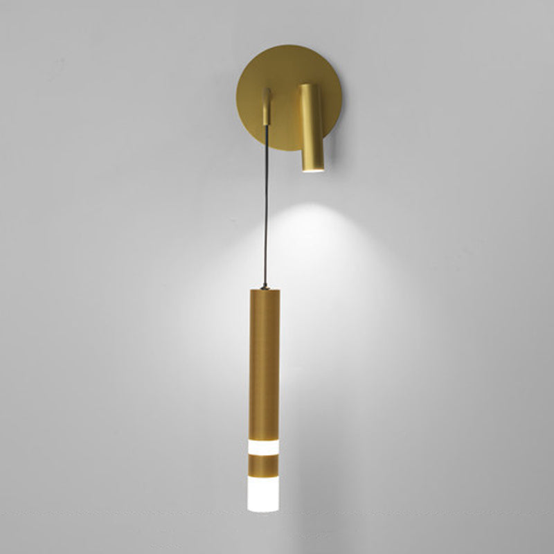 Multi Lights Cylinder Wall Sconces Modern Style Metal Wall Mounted Reading Lights