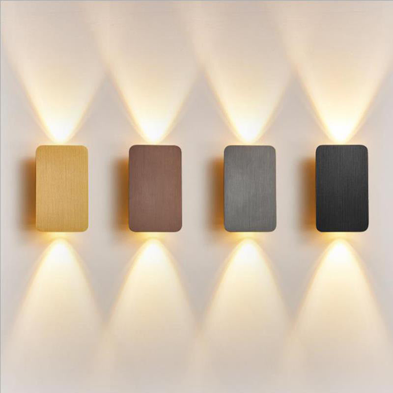 Postmodern Metal Wall Light 2 Lights Wall Sconce Light with Aluminum Shade