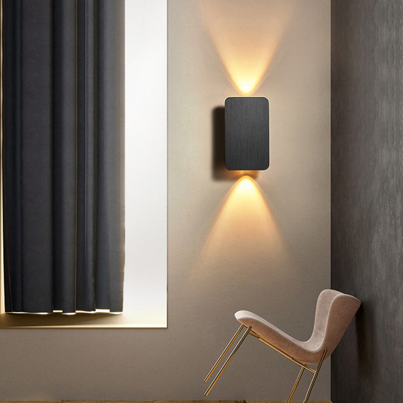 Postmodern Metal Wall Light 2 Lights Wall Sconce Light with Aluminum Shade