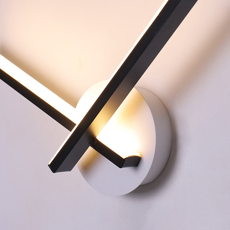 Modern Simple Metal Wall Light Geometry LED Wall Lamp with Acrylic Shade for Bedroom