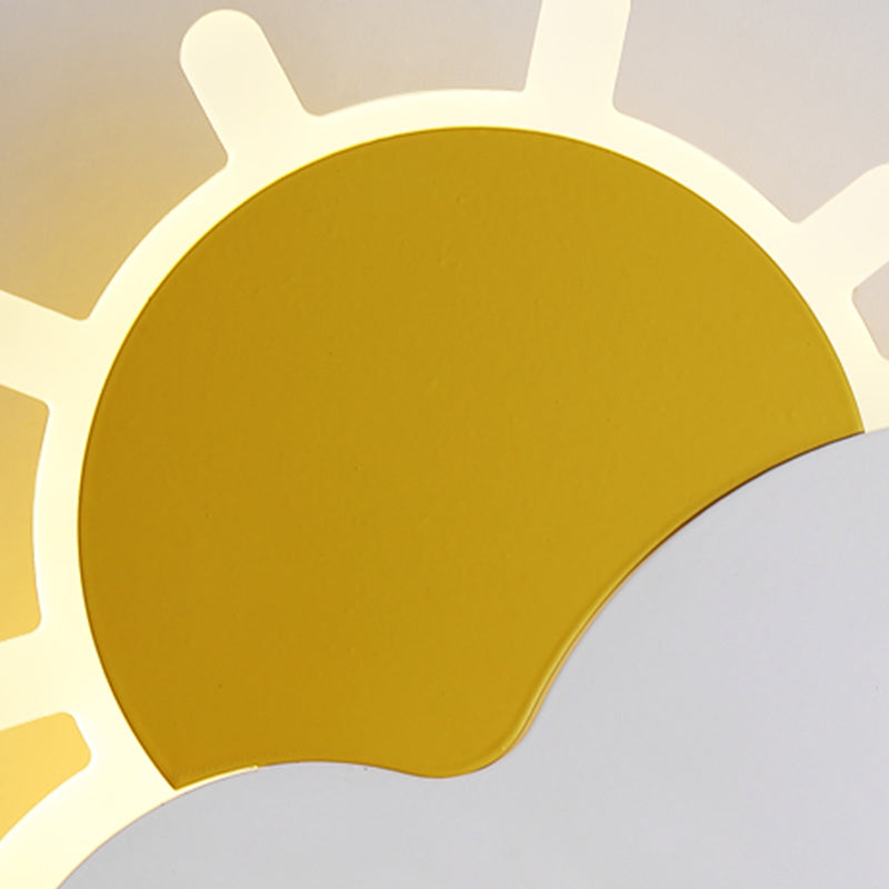 Modern Style Cloud Shape Wall Sconce Metal 1 Light Wall Light for Bedroom