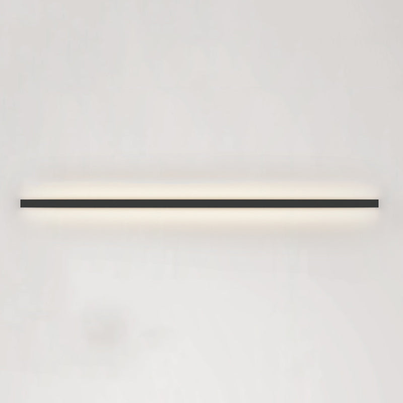 Linear Shape Metal Wall Lighting Idea Modern Style 1 Light Wall Light Sconce in Black