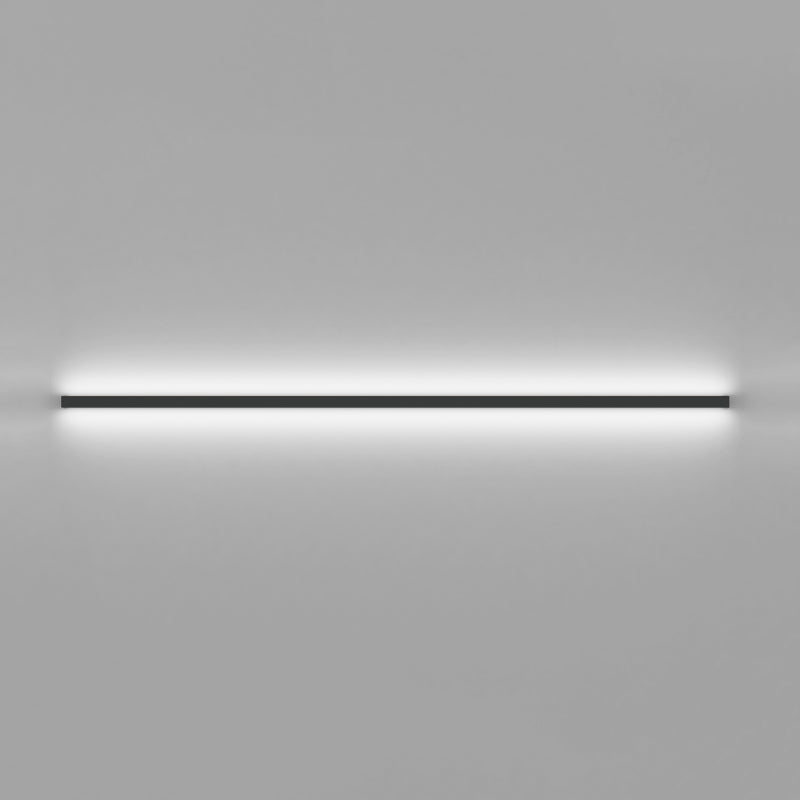 Linear Shape Metal Wall Lighting Idea Modern Style 1 Light Wall Light Sconce in Black