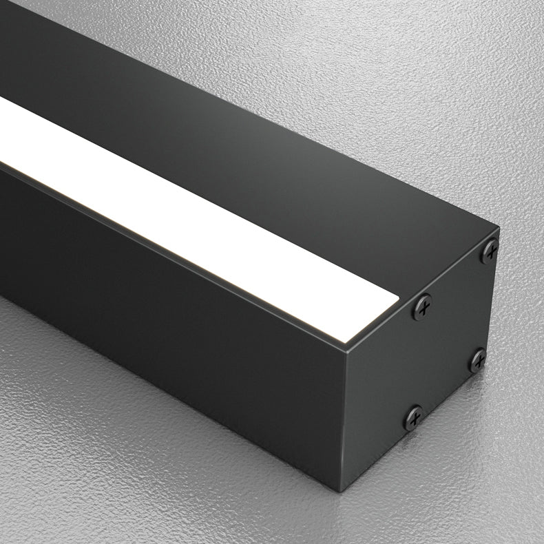 Linear Shape Metal Wall Lighting Idea Modern Style 1 Light Wall Light Sconce in Black