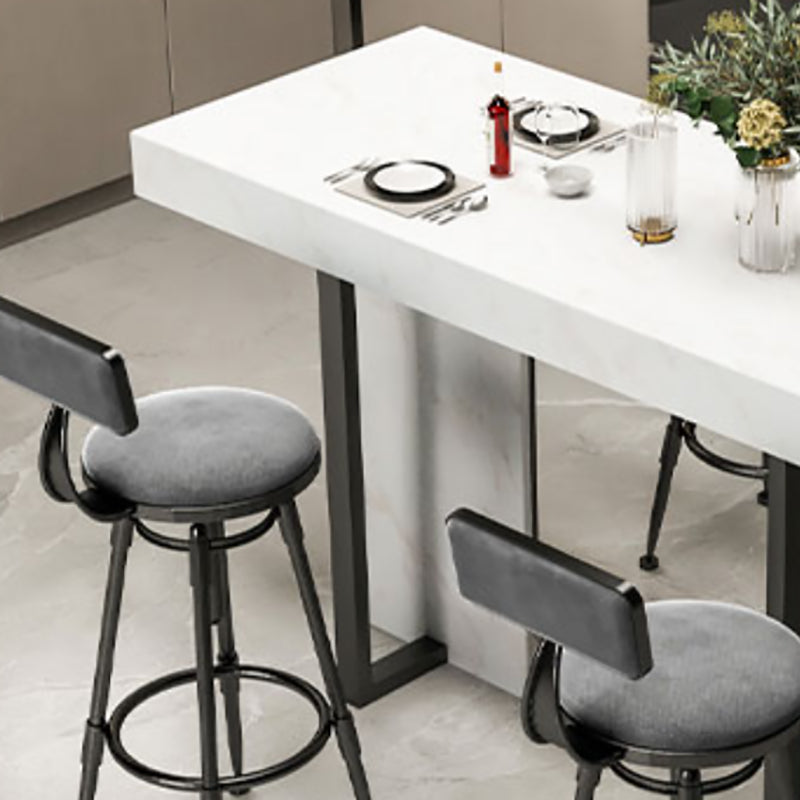 Marble Double pedestal Hall/Pub Table Contemporary Living Room Bistro Bar Height Table