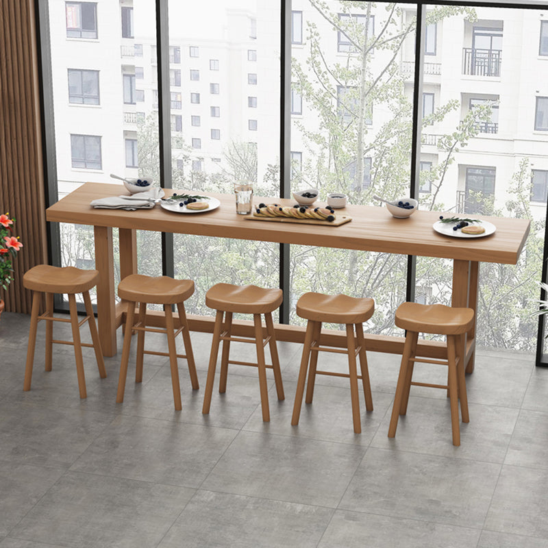 Dining Room Pine Wood Counter Table 42-inch Height Contemporary Bar Table