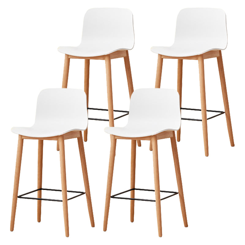Modern Style Plastic Bar-stool Wooden Counter Bar Stool for Home