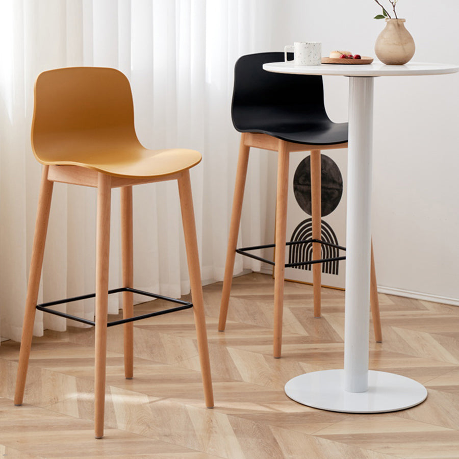 Modern Style Plastic Bar-stool Wooden Counter Bar Stool for Home