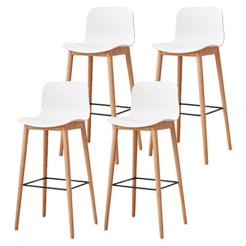 Modern Style Plastic Bar-stool Wooden Counter Bar Stool for Home