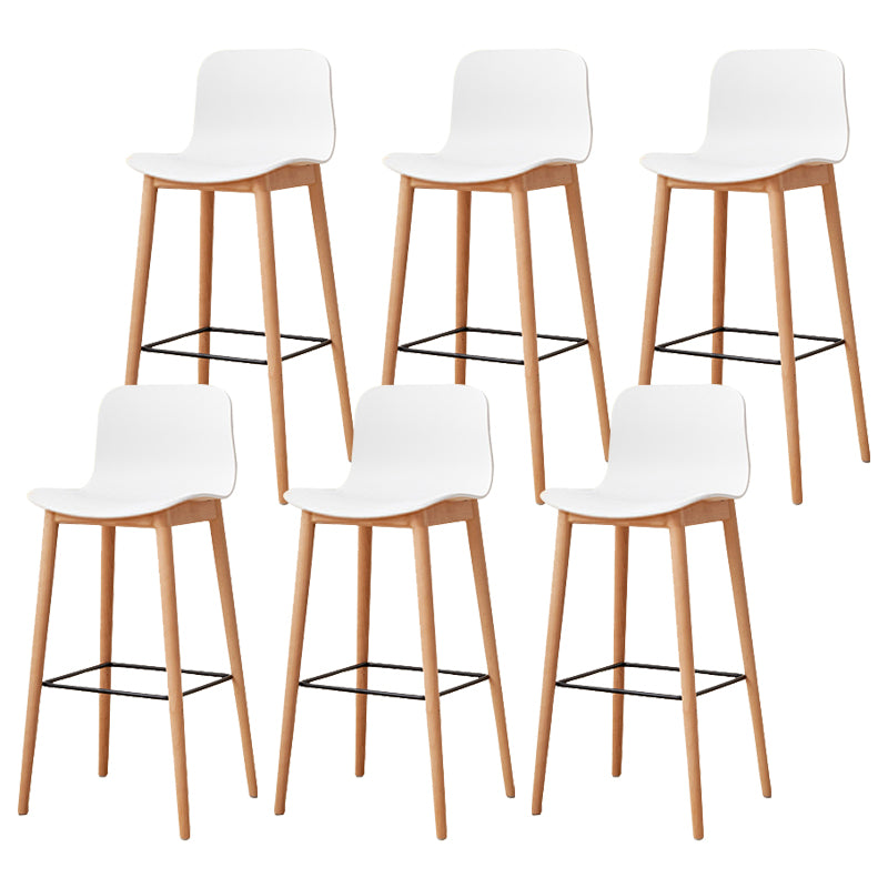 Modern Style Plastic Bar-stool Wooden Counter Bar Stool for Home
