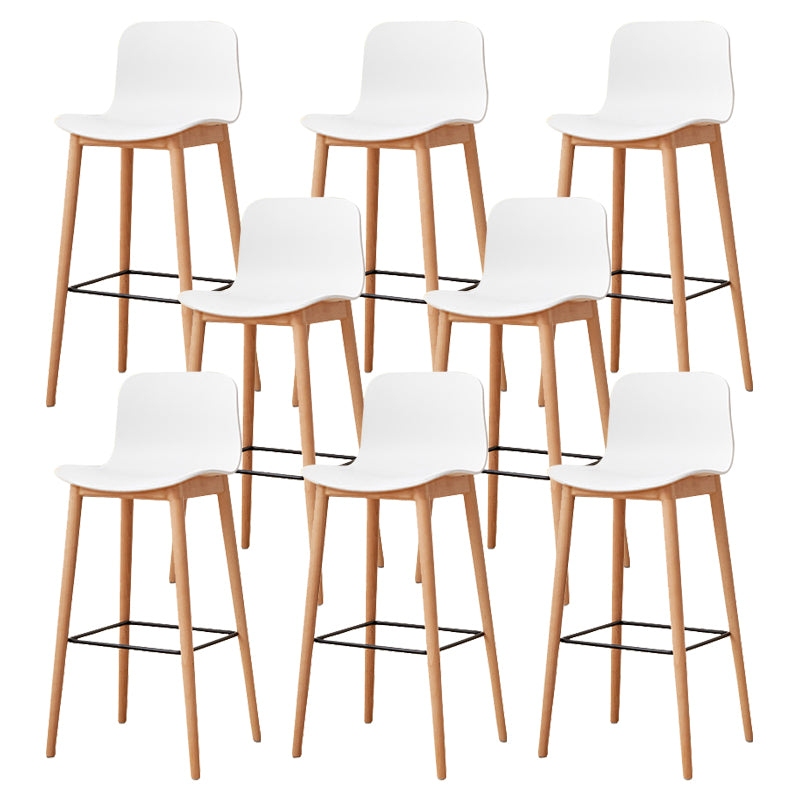 Modern Style Plastic Bar-stool Wooden Counter Bar Stool for Home