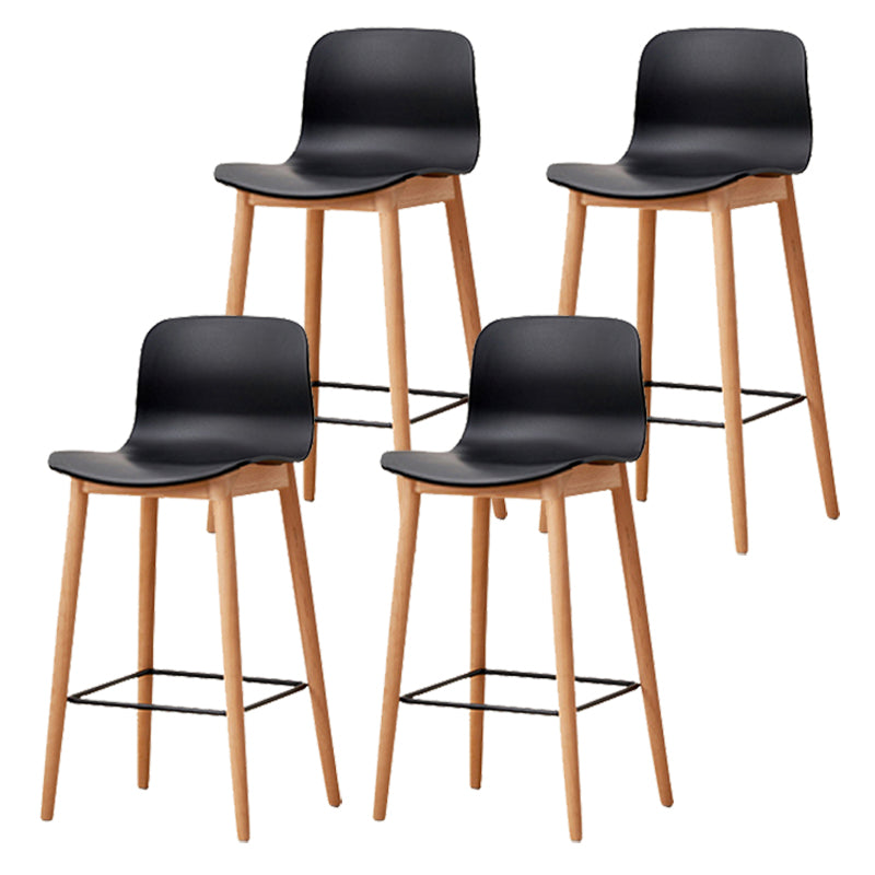 Modern Style Plastic Bar-stool Wooden Counter Bar Stool for Home