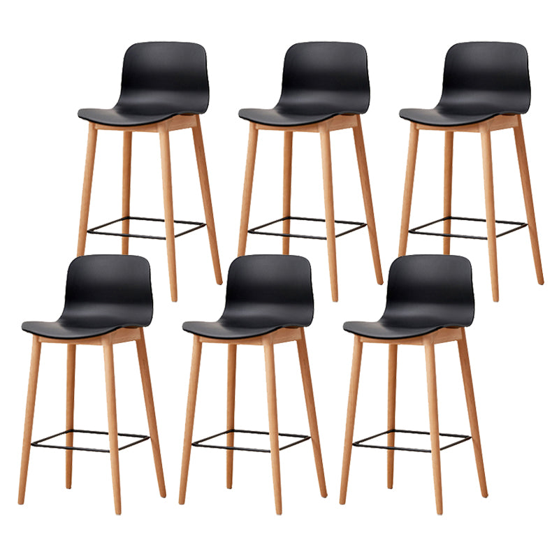 Modern Style Plastic Bar-stool Wooden Counter Bar Stool for Home
