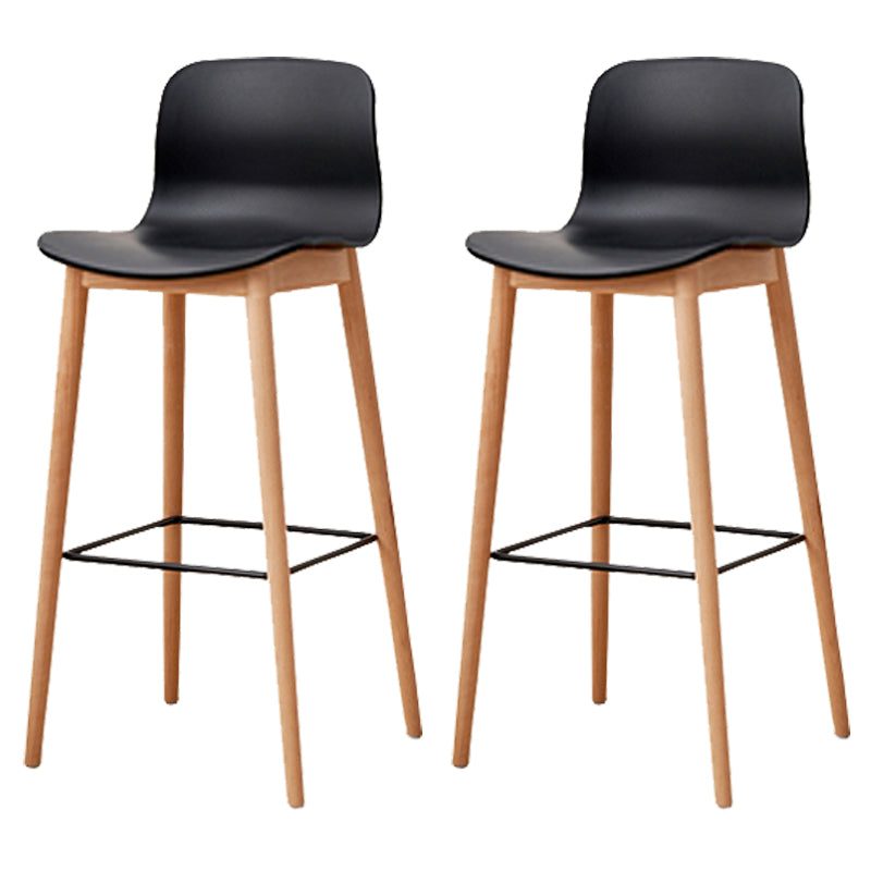 Modern Style Plastic Bar-stool Wooden Counter Bar Stool for Home