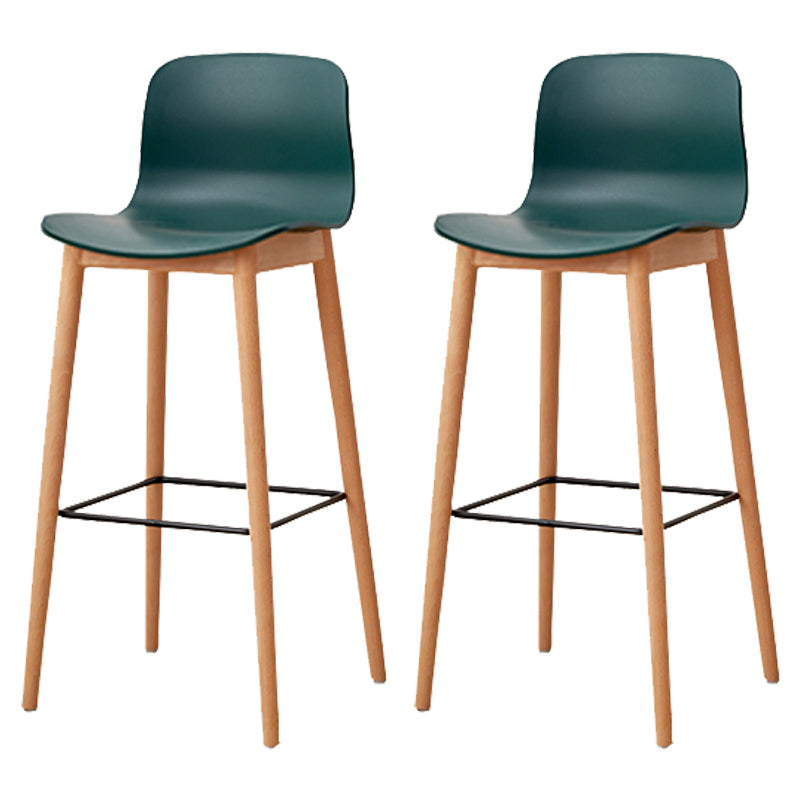 Modern Style Plastic Bar-stool Wooden Counter Bar Stool for Home