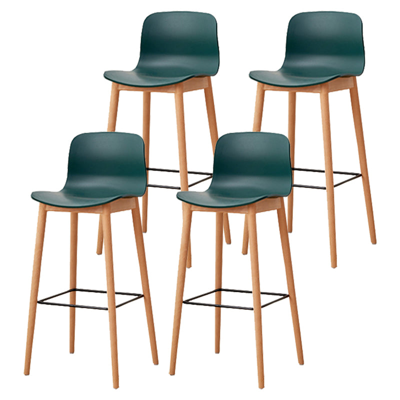 Modern Style Plastic Bar-stool Wooden Counter Bar Stool for Home