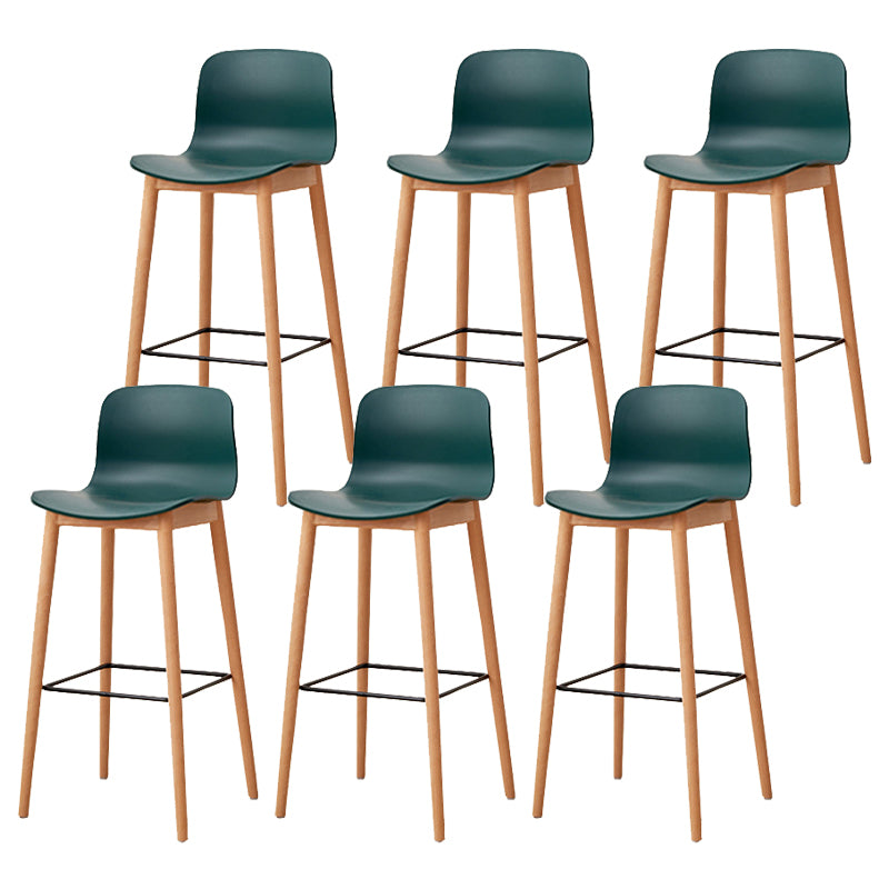 Modern Style Plastic Bar-stool Wooden Counter Bar Stool for Home