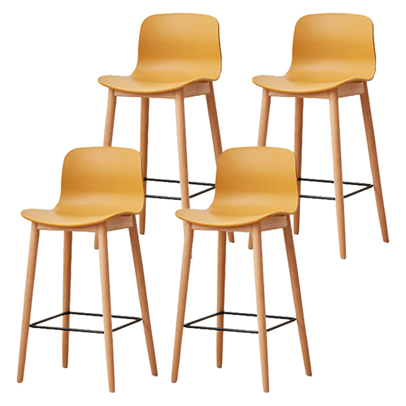 Modern Style Plastic Bar-stool Wooden Counter Bar Stool for Home