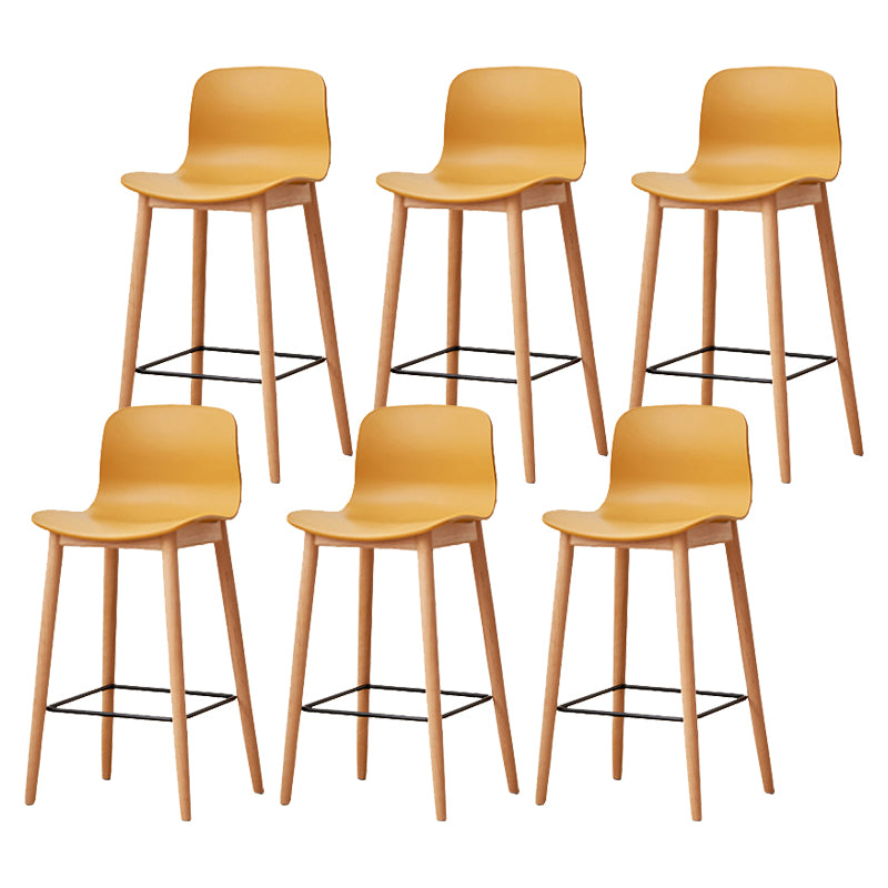 Modern Style Plastic Bar-stool Wooden Counter Bar Stool for Home