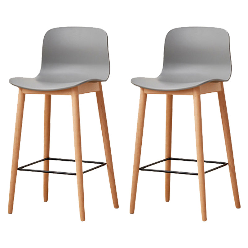 Modern Style Plastic Bar-stool Wooden Counter Bar Stool for Home