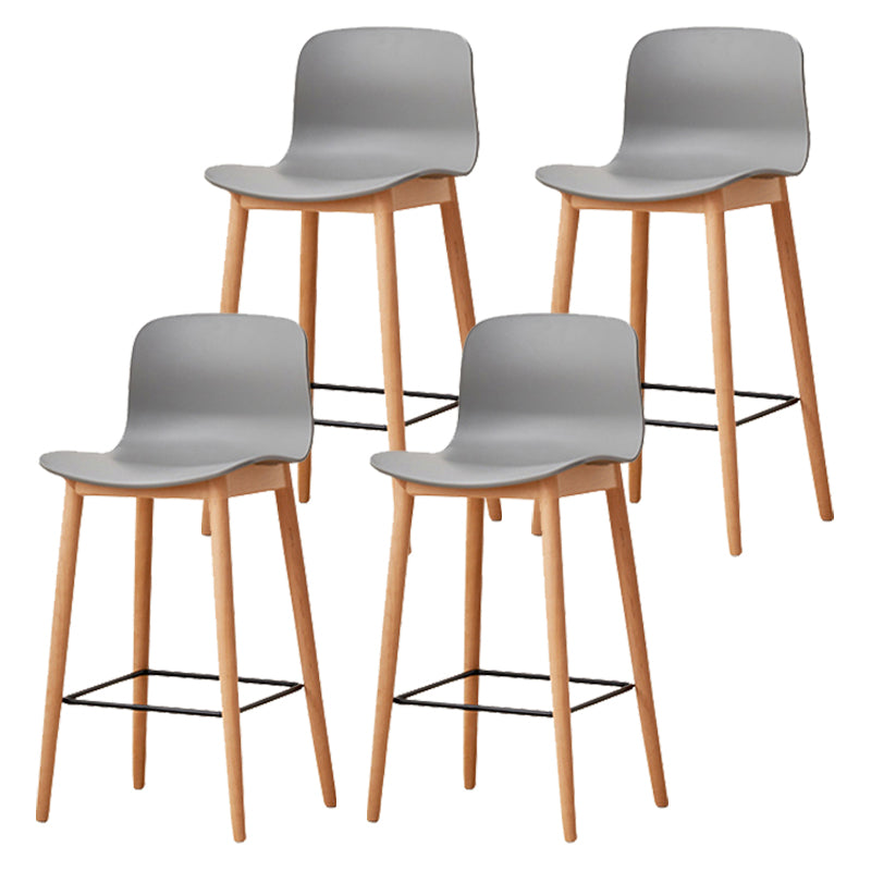 Modern Style Plastic Bar-stool Wooden Counter Bar Stool for Home