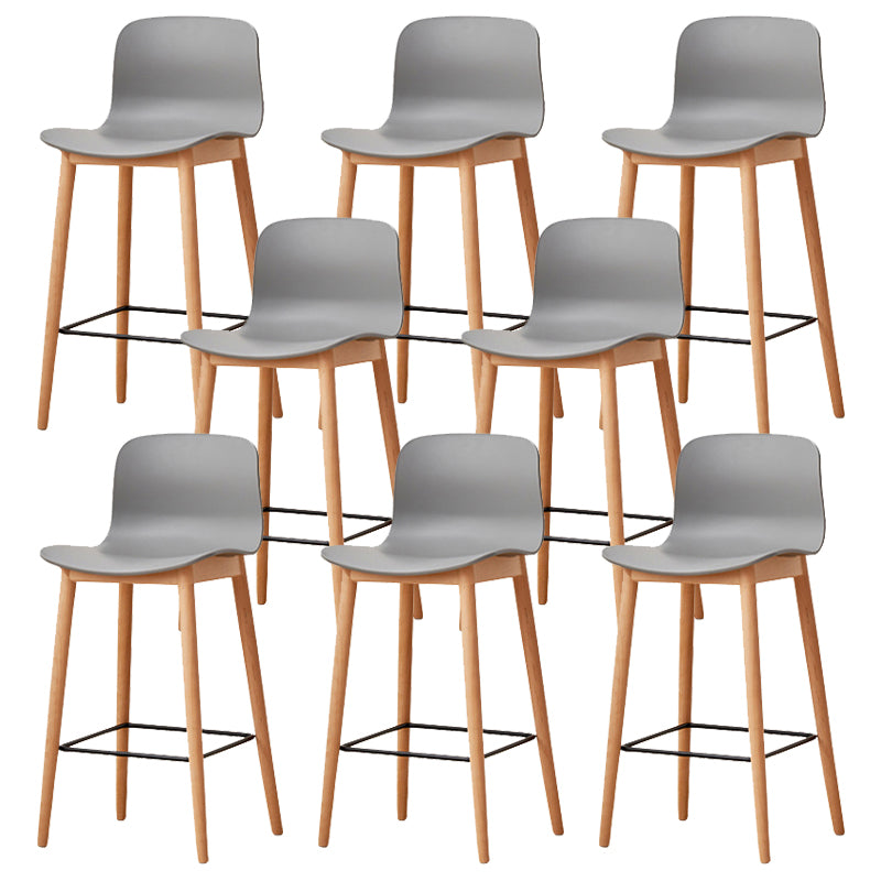 Modern Style Plastic Bar-stool Wooden Counter Bar Stool for Home