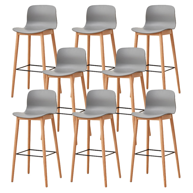 Modern Style Plastic Bar-stool Wooden Counter Bar Stool for Home