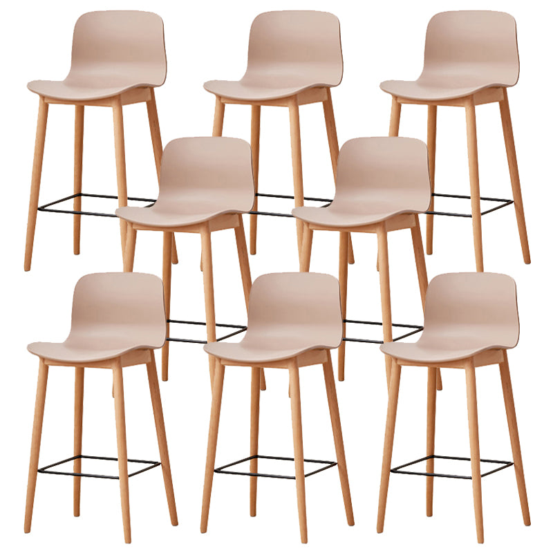 Modern Style Plastic Bar-stool Wooden Counter Bar Stool for Home