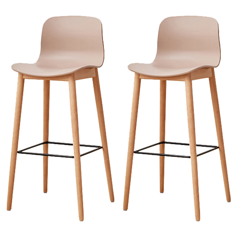 Modern Style Plastic Bar-stool Wooden Counter Bar Stool for Home
