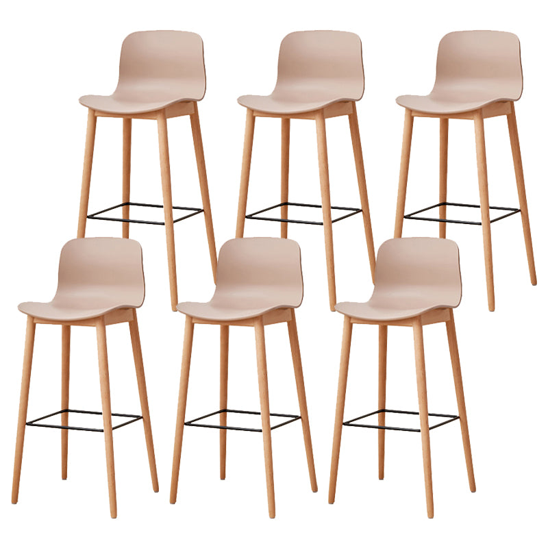 Modern Style Plastic Bar-stool Wooden Counter Bar Stool for Home