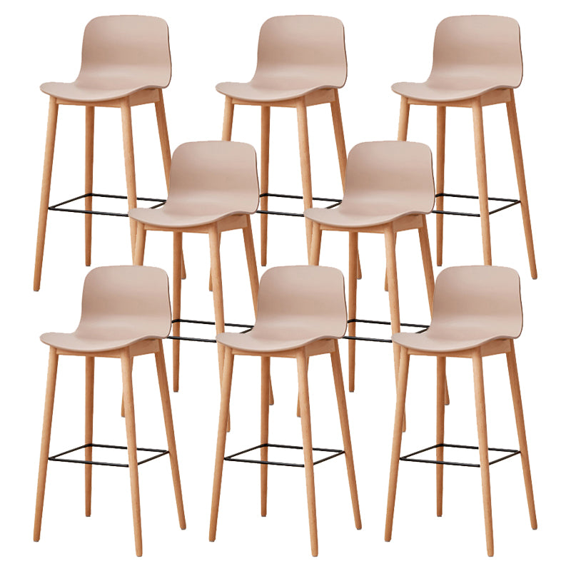 Modern Style Plastic Bar-stool Wooden Counter Bar Stool for Home