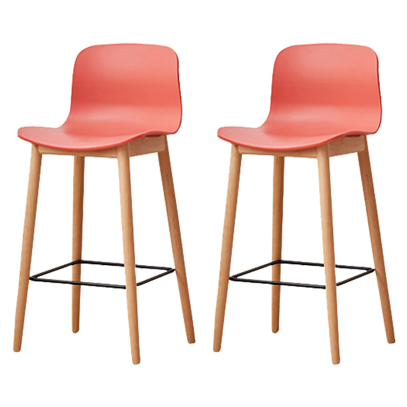 Modern Style Plastic Bar-stool Wooden Counter Bar Stool for Home