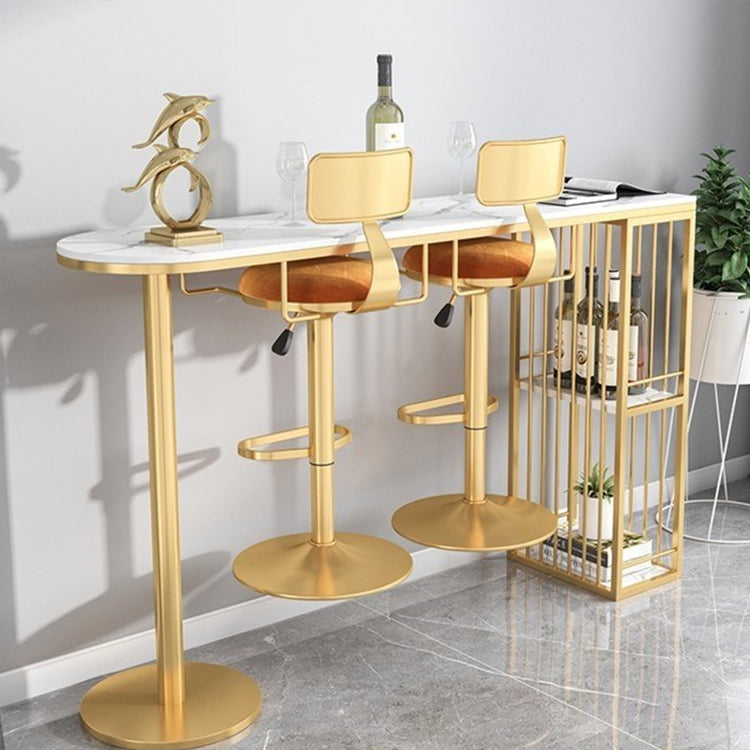 Glam Liftable Backrest Counter Stool Iron Cafe Bar Stool with Velvet Cushion and Pedal