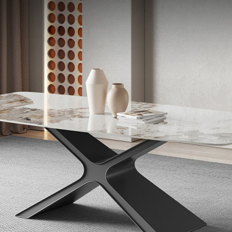 Modern Sintered Stone Top Dining Set Rectangle 1/2/4/5/6/7 Pieces Dining Room Table Set