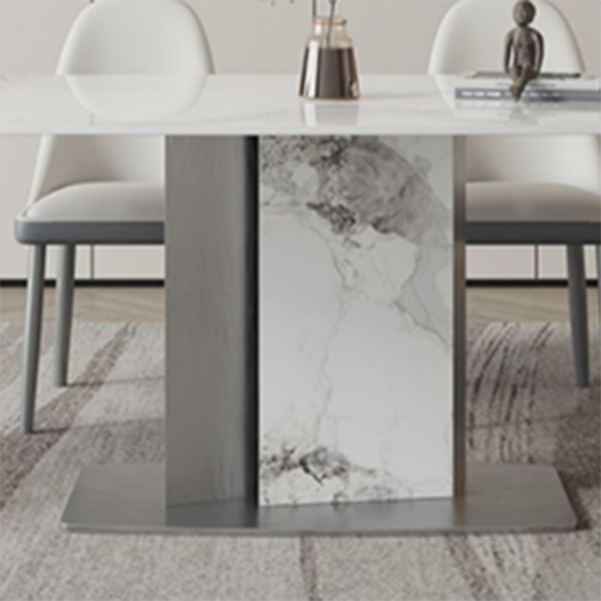 Designer Style Sintered Stone Dining Set Rectangle 1/3/4/5/7 Pieces Dining Room Table Set