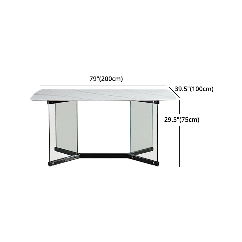 Designer Style Sintered Stone Dining Set Rectangle 1/2/5/7 Pieces Dining Room Table Set